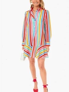Tuckerneck Striped Dress
